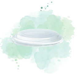 45 Pcs - Couvercle PLA transparent - Diam: 15,5 cm, Parfait pour les contenants
