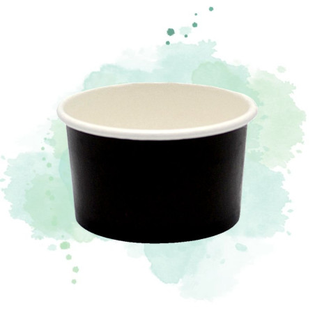 50 Pcs - Pot carton noir 70 ml - Diam: 6,2 cm, Hauteur: 5,2 cm