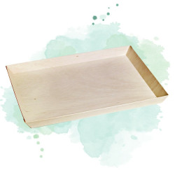 50 Pcs - Plateau en bois "Samouraï" - 27,4 x 38 cm, Hauteur: 3 cm