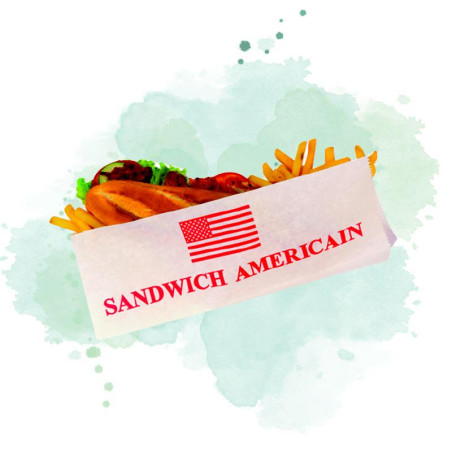1000 Pcs - Sac papier blanc sandwich - 12 x 34 cm, Ouvert sur 2 côtés