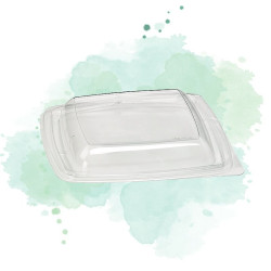 100 Pcs - Couvercle dôme plastique transparent 19,5 x 19,5 x 3 cm