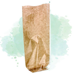 100 Pcs - Sac transparent fond cartonné kraft - 12 x 26 cm, polyvalent et résistant