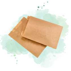 250 Pcs - Sac kraft brun ingraissable - 18 x 8 x 28 cm, tout usage