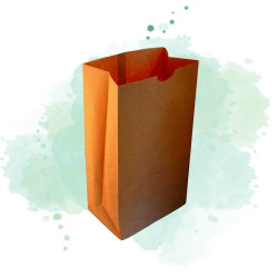 500 Pcs - Sac SOS papier kraft brun - 18 x 11 cm, Hauteur: 35 cm, recyclé