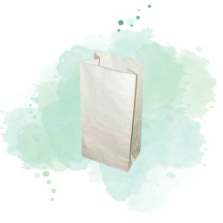 500 Pcs - Sac SOS papier blanc recyclé - 18 x 11 x 35 cm, durable et écologique