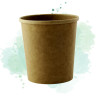 50 Pcs - Pot carton kraft 490 ml - Diam: 9,7 cm, Hauteur: 9,8 cm
