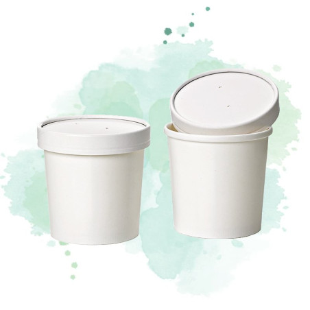 25 Pcs - Gobelet à soupe - 960 ml, design pratique pour service rapide, durable