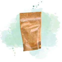 200 Pcs - Sac poche debout kraft/transparent - 13 x 21 cm, avec zip de fermeture