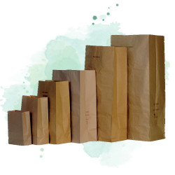 50 Pcs - Sac poubelle papier 1 pli - 80000 ml, 36 cm x 24 cm x 86 cm
