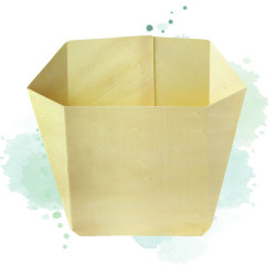 25 Pcs - Pochette en bois pour frites - 12,8 cm x 4 cm x 13 cm