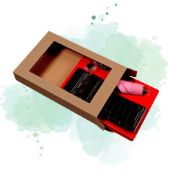 200 Pcs - Insert carton noir pour sushi - 410 x 270 mm, Hauteur: 25 mm