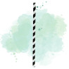 25 Pcs - Chalumeau papier noir/blanc