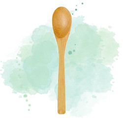8 Pcs - Cuillère en bambou "Bambi" - 16,3 cm, écologique et résistante
