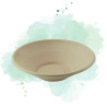 125 Pcs - Bol rond brun "Poke" - 700 ml, Diam: 19,6 cm, Hauteur: 4,9 cm
