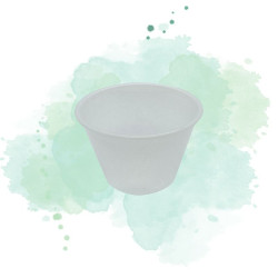 2500 Pcs - Pot à sauce rond transparent en plastique - 74 ml, Hauteur: 40 mm