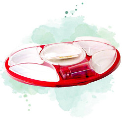 50 Pcs - Plateau ovale rouge "First class" - 45 x 29 cm x 3 cm