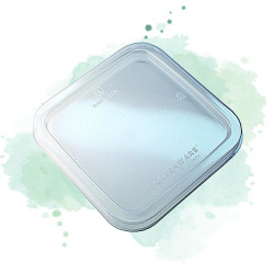 50 Pcs - Couvercle carré en PLA - 16 x 16 cm x 1,3 cm