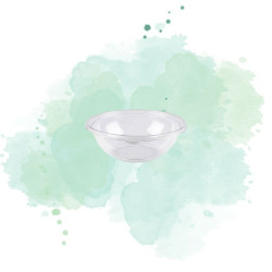 400 Pcs - Saladier plastique PET transparent ovale avec couvercle charnière et fourchette 12 cm 185x140mm H70mm 500ml