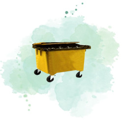 100 Pcs - Doublure container noir - 900 H1, 250 mm, 120000 ml