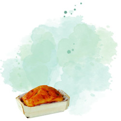 500 Pcs - Moule en bois pour cuisson - 115x60x35 mm