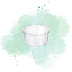 500 Pcs - Pot plastique PP rond "Deli" - 230 ml, translucide, léger et pratique