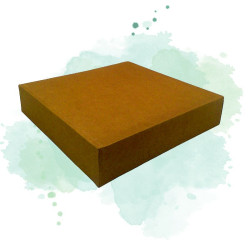 50 Pcs - Boîte pâtissière carton kraft brun - 320x320 mm, Hauteur: 50 mm