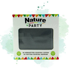 20 Pcs - Serviette en coton gris pour cocktail - 200 x 195 mm, élégance et douceur