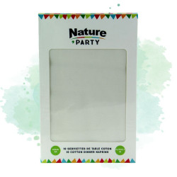 10 Pcs - Serviette coton crème - 400 x 390 mm, douce et absorbante