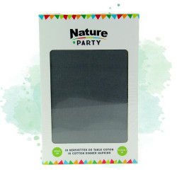 10 Pcs - Serviette en coton gris - Douceur et Absorption optimale