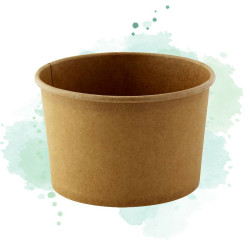 50 Pcs - Pot carton kraft "Deli" - 532 ml, Diam: 11,4 cm, Hauteur: 7,2 cm