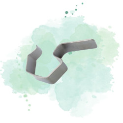 12 Pcs - Clip de fermeture inox pour bocal Weck - 30x15 mm, Hauteur: 1 mm