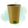 50 Pcs - Gobelet Imprimé Blanc Kraft - 450 ml, Ø: 9 cm, Hauteur: 13,4 cm
