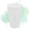 50 Pcs - Gobelet Carton Blanc "Aircup" - 170 ml, 7 cm x Largeur: 4,6 cm x 7.9 cm