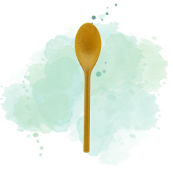 50 Pcs - Cuillère réutilisable Woodary - Bois composite, 180 mm