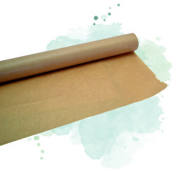 1 Pcs - Rouleau papier kraft brun - 40gsm + PE, Laize 25,5 cm x 300 m x 18 cm Diam - Diam Tube: 7,6 cm