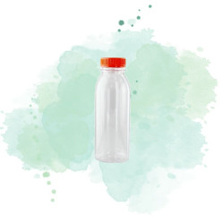 220 Pcs - Bouteille transparente en plastique PET - 330 ml, Ø: 61 mm, Hauteur: 161 mm