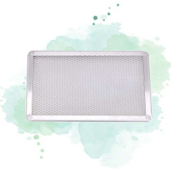 12 Pcs - Grille à pizza rectangulaire en aluminium - 300 x 200 mm, Hauteur: 10 mm