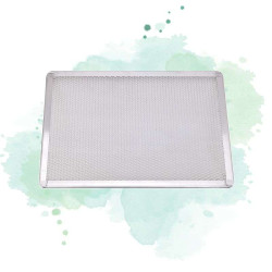 12 Pcs - Grille à pizza rectangulaire en aluminium - 400x280, Hauteur: 10 mm