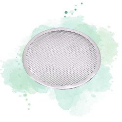 12 Pcs - Grille à pizza ronde aluminium - Ø228 mm, Hauteur: 4 mm