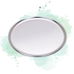 12 Pcs - Plateau en aluminium pour pizza - Ø254 mm, Hauteur: 8 mm
