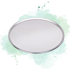 12 Pcs - Plateau aluminium pour pizza - Ø330 mm, Hauteur: 8 mm