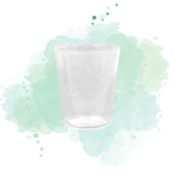 18 Pcs - Gobelet Cupoly en plastique PP - 200 ml, Ø73 mm, Hauteur: 85 mm