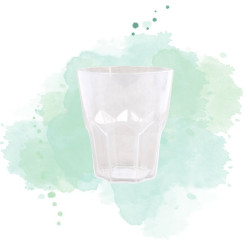 12 Pcs - Verre à facette Cupoly en plastique PP - 500 ml, Ø87 mm, Hauteur: 99 mm