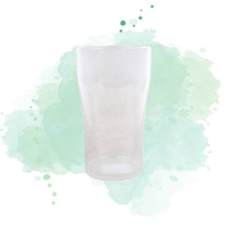 6 Pcs - Verre à bière Cupoly en plastique PP - 696 ml, Ø88 mm, Hauteur: 155 mm