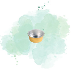 50 Pcs - Pot aluminium or/argenté - 620 ml, Hauteur: 55 mm