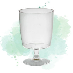 10 Pcs - Verre à vin réutilisable en plastique PS - Parfait pour événements, léger et durable