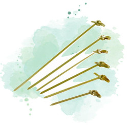 100 Pcs - Pique bambou "Noshi" - 15 cm, idéal pour la présentation élégante.