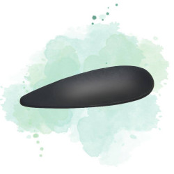 24 Pcs - Cuillère goutte bambou noire Mahal - 100 mm, 40 mm