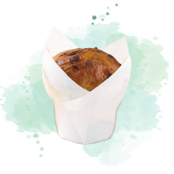 100 Pcs - Caissettes de cuisson tulipe en papier - Diam: 5 cm, Hauteur: 9,5 cm