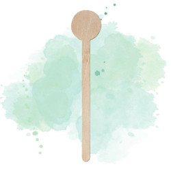 500 Pcs - Spatule à café en bois - 2,2 cm x 10 cm, idéal pour le service horeca